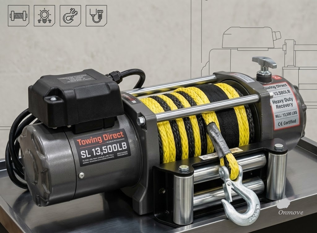 13,500lb 'SL'  Heavy Duty Electric Winch
.
